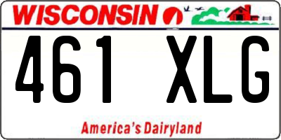 WI license plate 461XLG
