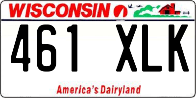 WI license plate 461XLK