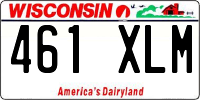 WI license plate 461XLM