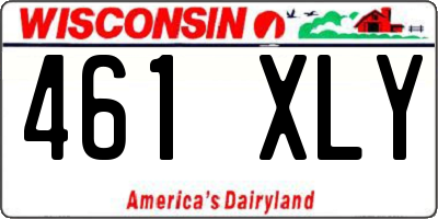 WI license plate 461XLY