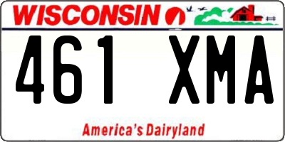 WI license plate 461XMA