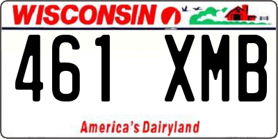 WI license plate 461XMB