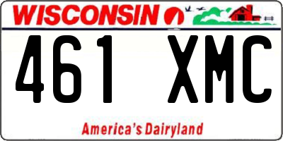 WI license plate 461XMC