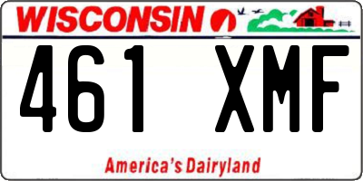 WI license plate 461XMF