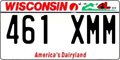 WI license plate 461XMM