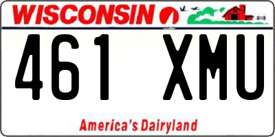WI license plate 461XMU