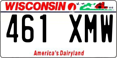 WI license plate 461XMW