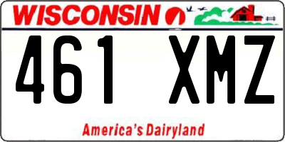 WI license plate 461XMZ