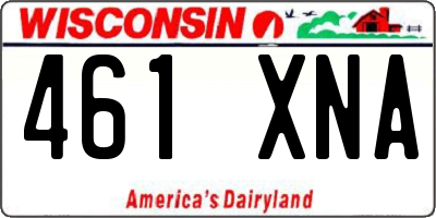WI license plate 461XNA