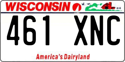 WI license plate 461XNC