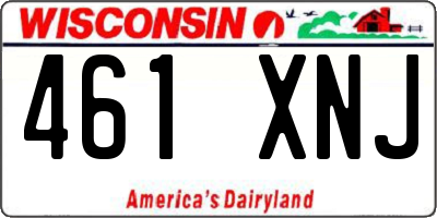 WI license plate 461XNJ