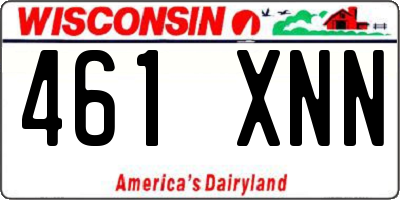 WI license plate 461XNN