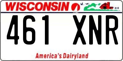 WI license plate 461XNR