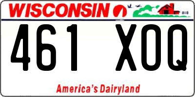WI license plate 461XOQ