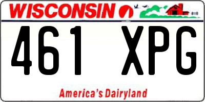 WI license plate 461XPG