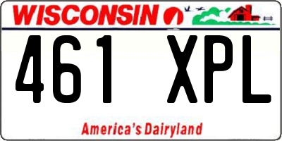 WI license plate 461XPL
