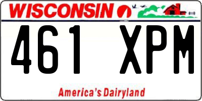 WI license plate 461XPM