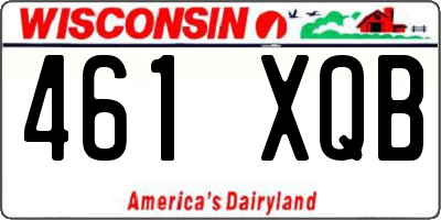 WI license plate 461XQB