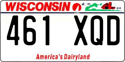 WI license plate 461XQD
