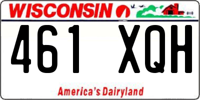 WI license plate 461XQH