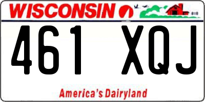 WI license plate 461XQJ