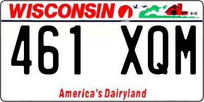 WI license plate 461XQM