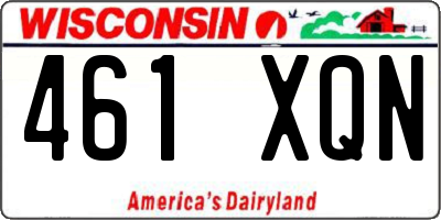 WI license plate 461XQN