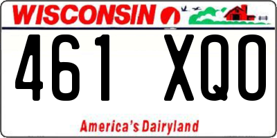 WI license plate 461XQO