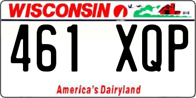 WI license plate 461XQP
