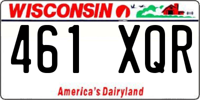 WI license plate 461XQR