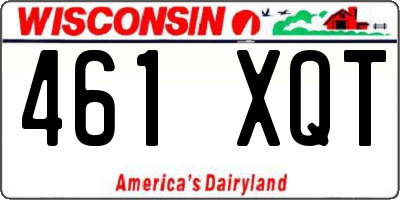 WI license plate 461XQT