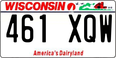 WI license plate 461XQW