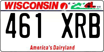 WI license plate 461XRB