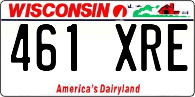 WI license plate 461XRE