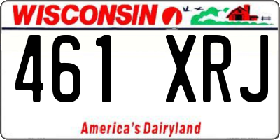 WI license plate 461XRJ