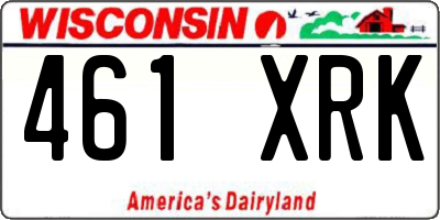 WI license plate 461XRK