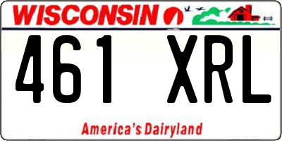 WI license plate 461XRL