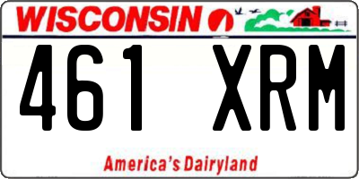WI license plate 461XRM