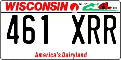 WI license plate 461XRR