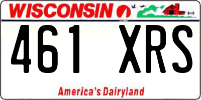WI license plate 461XRS