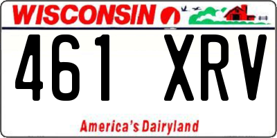 WI license plate 461XRV