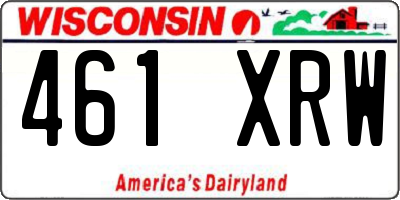 WI license plate 461XRW