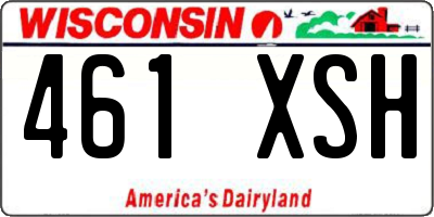 WI license plate 461XSH