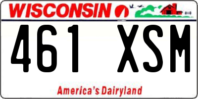 WI license plate 461XSM