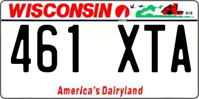 WI license plate 461XTA