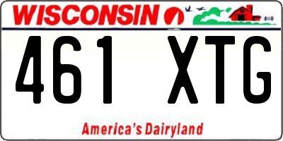 WI license plate 461XTG