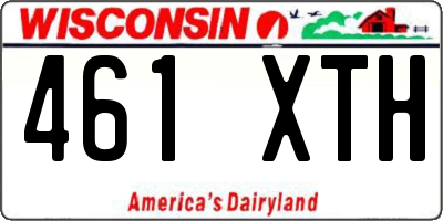 WI license plate 461XTH