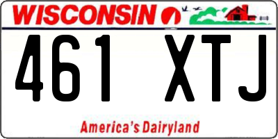 WI license plate 461XTJ