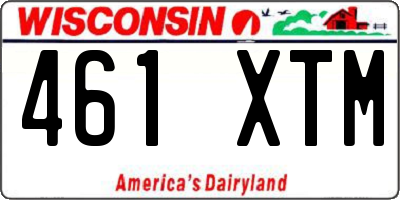 WI license plate 461XTM
