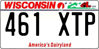 WI license plate 461XTP